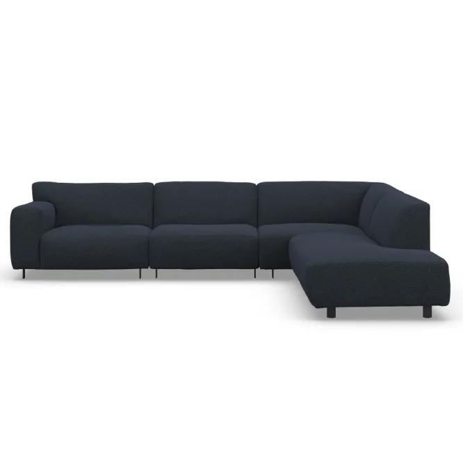 Sofa Vesta High Narożna 330X244 Cm Granatowa