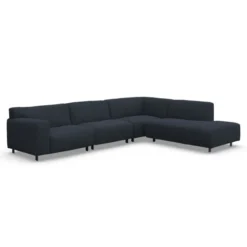 Sofa Vesta High Narożna 330X244 Cm Granatowa
