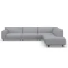 Sofa Vesta High Narożna 330X244 Cm Jasnoszara