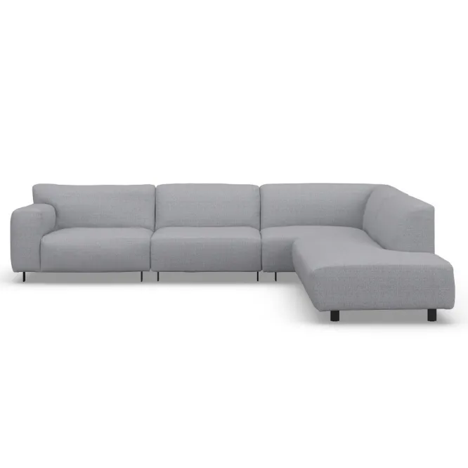 Sofa Vesta High Narożna 330X244 Cm Jasnoszara