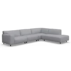 Sofa Vesta High Narożna 330X244 Cm Jasnoszara