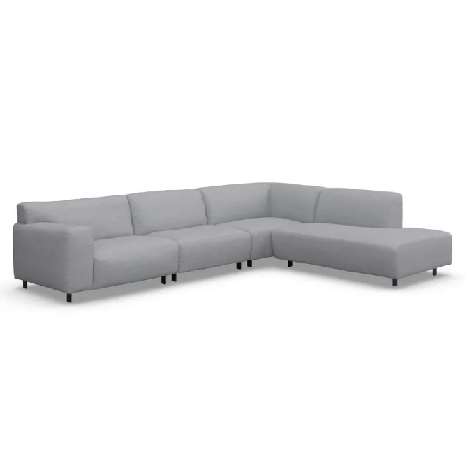 Sofa Vesta High Narożna 330X244 Cm Jasnoszara