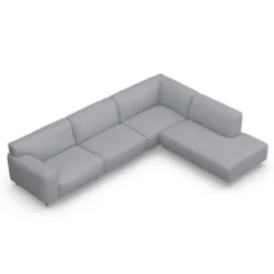 Sofa Vesta High Narożna 330X244 Cm Jasnoszara