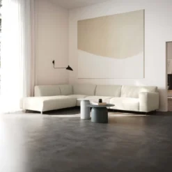 Sofa Vesta High Narożna 330X244 Cm Piaskowa