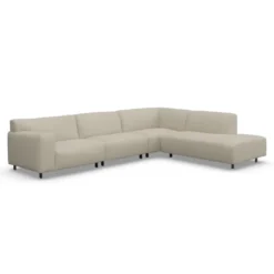 Sofa Vesta High Narożna 330X244 Cm Piaskowa