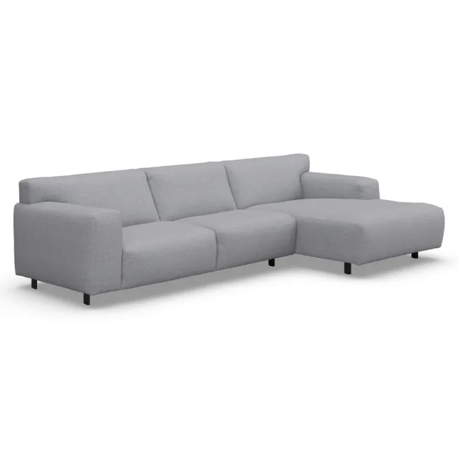 Sofa Vesta High Z Szezlongiem 301X160 Cm Jasnoszara