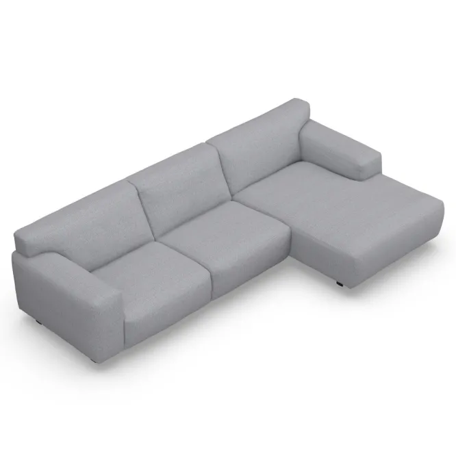 Sofa Vesta High Z Szezlongiem 301X160 Cm Jasnoszara