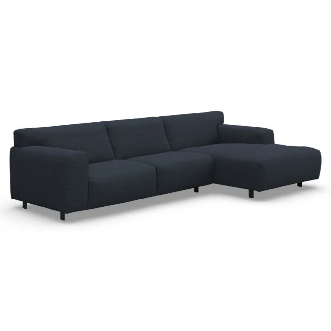 Sofa Vesta High Z Szezlongiem 301X160 Cm Granatowa