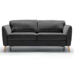 Sofa Z Funkcją Spania Lucy 3 Osobowa Czarny Melanż Sits