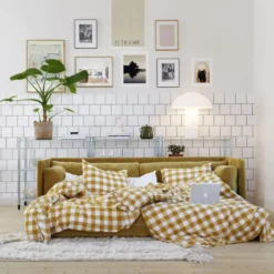 Sofa Z Funkcją Spania Stina Żółta Sits