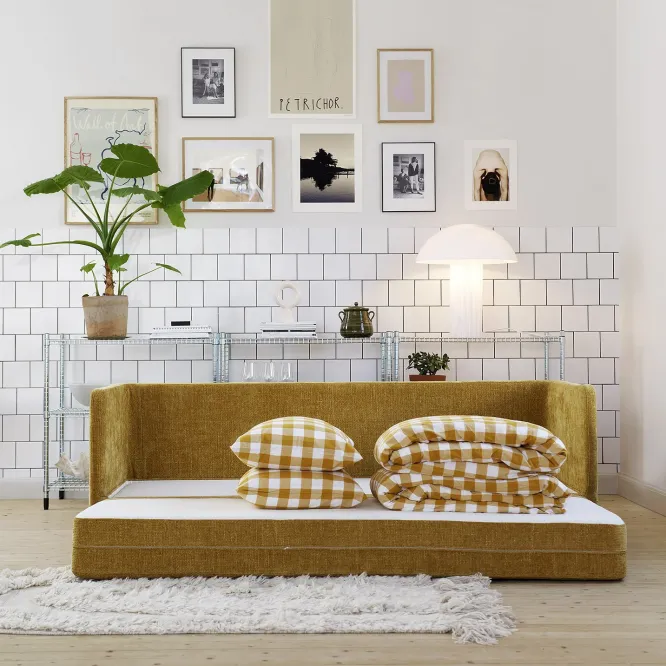 Sofa Z Funkcją Spania Stina Żółta Sits
