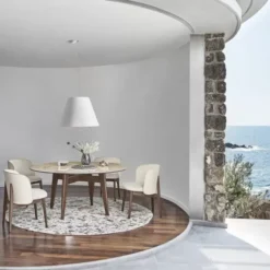 Stół Abrey 140 Cm Golden Onyx Calligaris