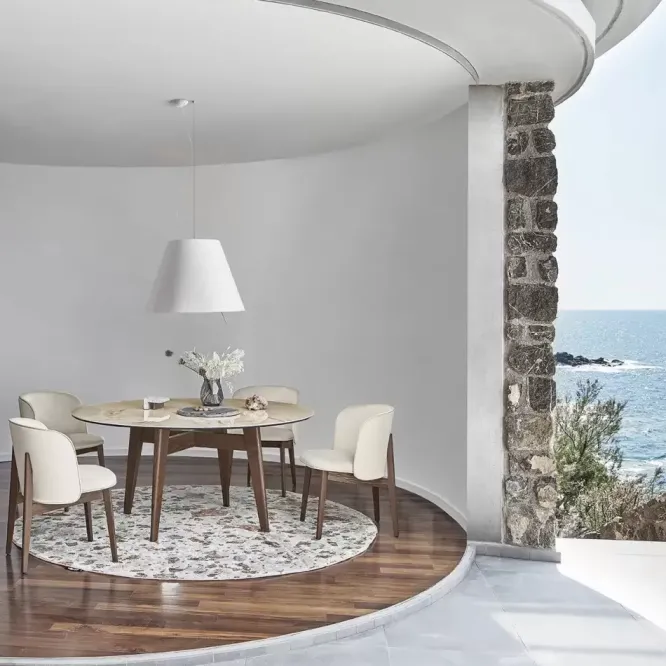 Stół Abrey 140 Cm Golden Onyx Calligaris
