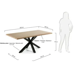 Stół Arya 100X200 Cm Kave Home