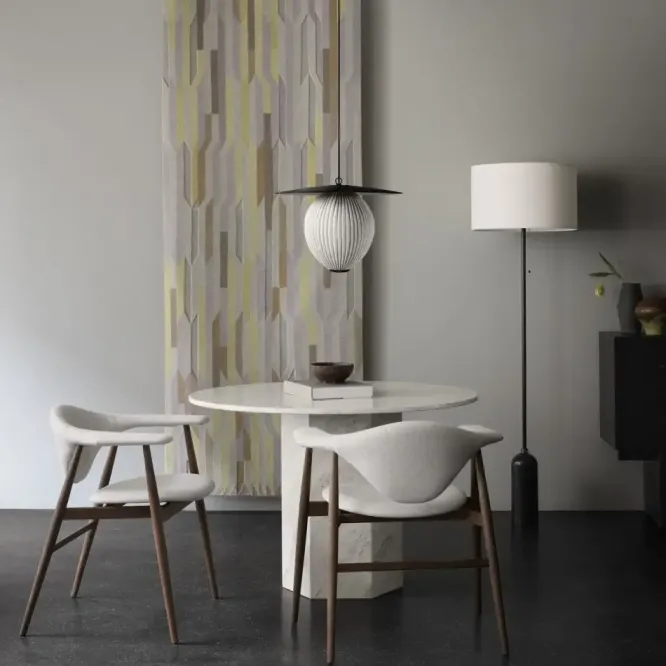 Stół Epic 130 Cm Biały Trawertyn Gubi