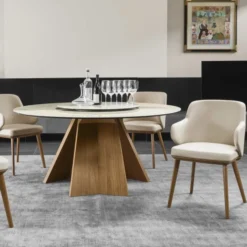 Stół Icaro 160 Cm Golden Onyx Calligaris