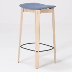 Stołek Barowy Nora 78 Cm Tapicerowany Tkaniną Main Line Flax Gazzda