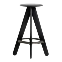 Stołek Barowy Slab Czarny Dąb Tom Dixon