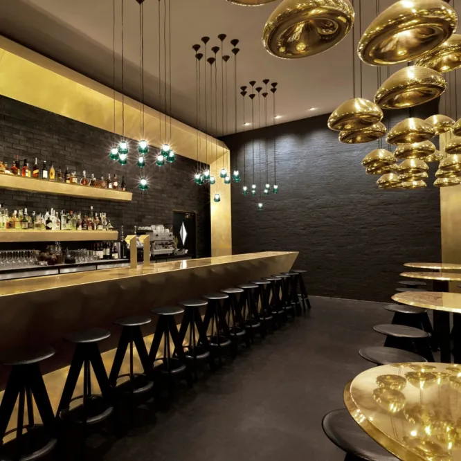 Stołek Barowy Slab Czarny Dąb Tom Dixon