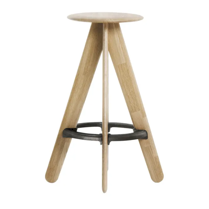 Stołek Barowy Slab Naturalny Dąb Tom Dixon