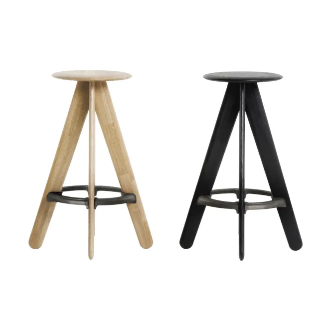 Stołek Barowy Slab Naturalny Dąb Tom Dixon