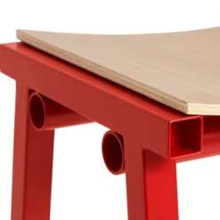 Stołek Barowy Taburete 8 66 Cm Czerwony Hay