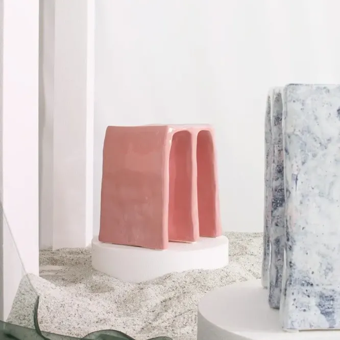 Stołek Chouchou White Marble Pulpo