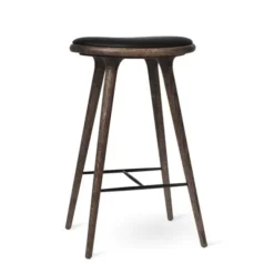 Stołek Dębowy Dark Stained 74 Cm Mater