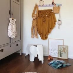 Stołek Eames Elephan Re Błękitny Vitra