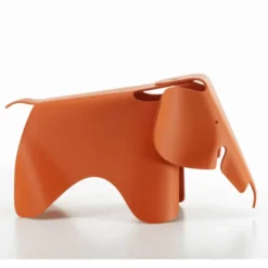 Stołek Eames Elephan Re Czerwono-Pomarańczowy Vitra