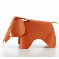 Stołek Eames Elephan Re Czerwono-Pomarańczowy Vitra