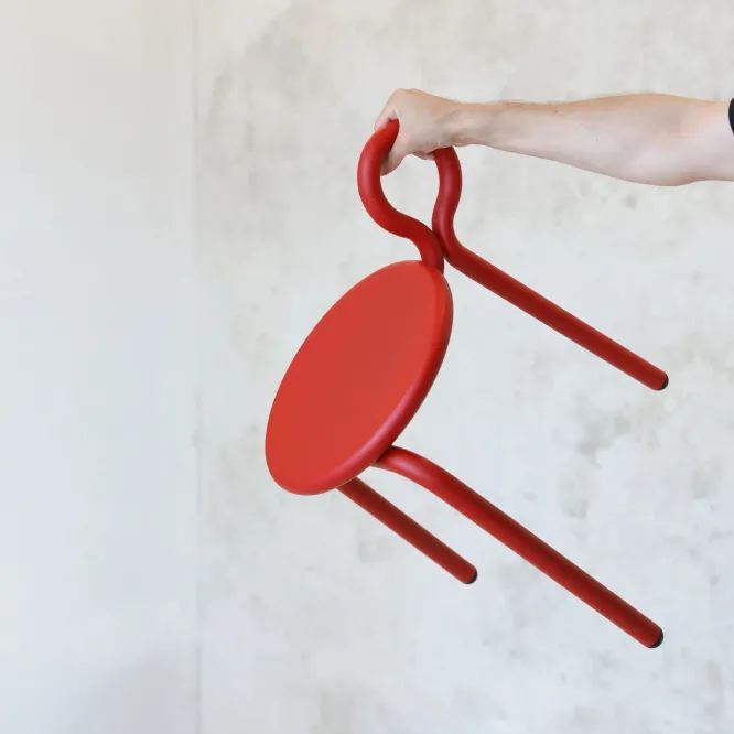 Stołek Lasso Czerwony &K Amsterdam
