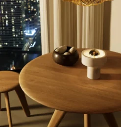 Stołek Slab Naturalny Dąb Tom Dixon