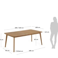 Stół Ogrodowy Hanzel 180-240 Cm Kave Home