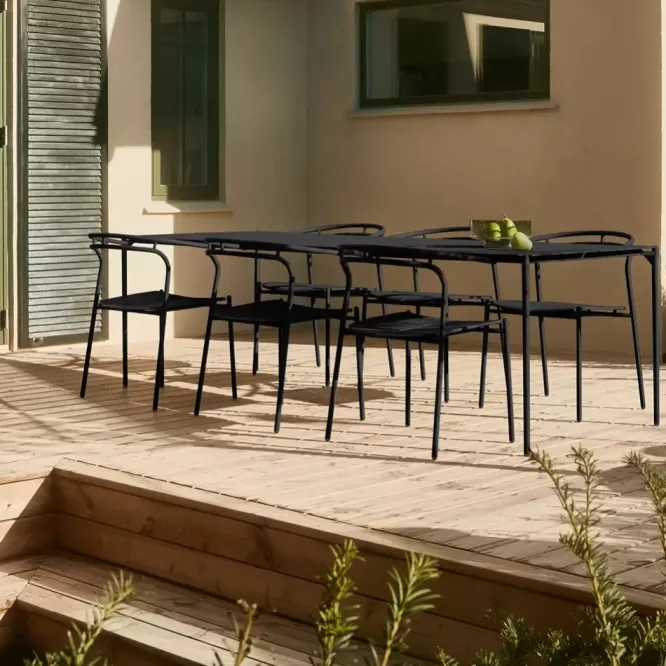 Stół Ogrodowy Novo 240 Cm Czarny Aytm