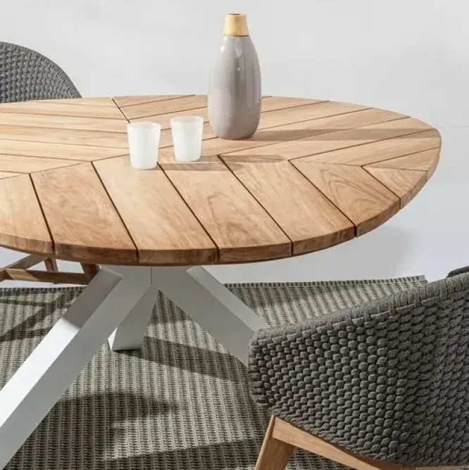 Stół Ogrodowy Palmdale 160 Cm Biały Bizzotto