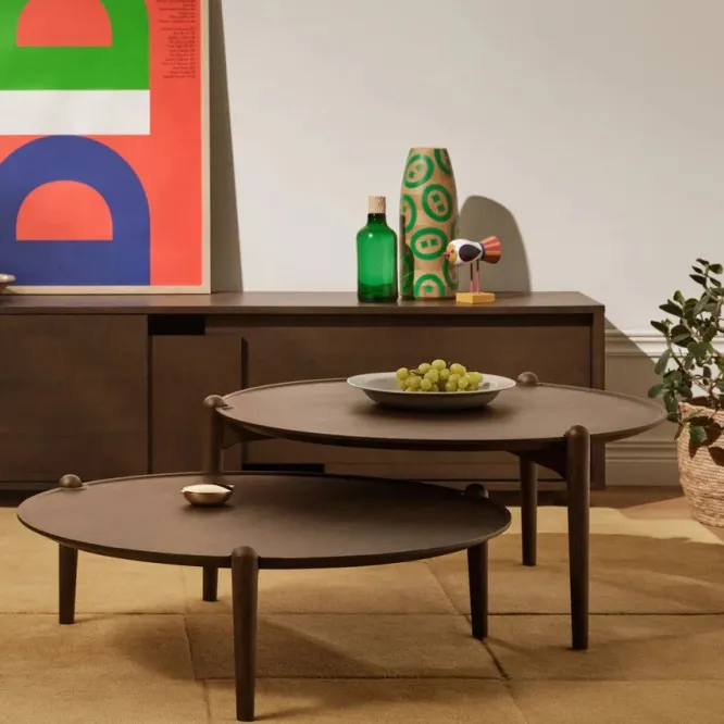 Stolik Kawowy Aria 90 Cm Ciemny Dąb Design House Stockholm