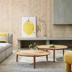 Stolik Kawowy Aria 90 Cm Dębowy Design House Stockholm