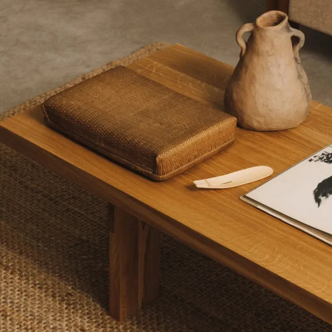Stolik Kawowy Farmhouse Rectangle Naturalny Dąb Frama