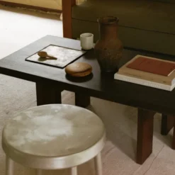 Stolik Kawowy Farmhouse Rectangle Ciemny Dąb Frama