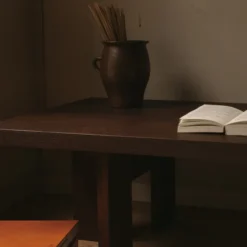 Stolik Kawowy Farmhouse Rectangle Ciemny Dąb Frama