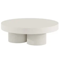 Stolik Kawowy Gear 120 Cm Okrągły Chalk Norr 11