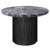 Stolik Kawowy Moon 60 Cm Szary Marmur Czarny Fornir Gubi