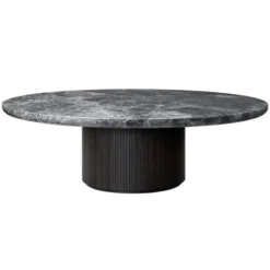 Stolik Kawowy Moon 150 Cm Szary Marmur Czarny Fornir Gubi