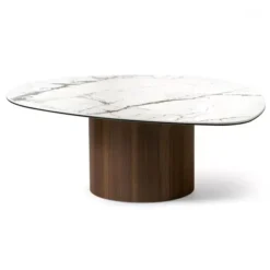 Stolik Kawowy Mushroom Biały Ceramiczny Calligaris