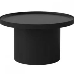 Stolik Kawowy Plateau 74 Cm Czarny Dąb Bolia