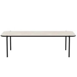 Stolik Kawowy Savoye 120 Cm Beżowy Blat Ceramiczny Pwtbs