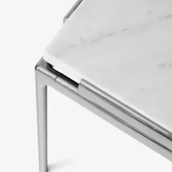 Stolik Kawowy Sett Ln12 Biano Carrara Dark Chrome Andtradition