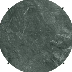 Stolik Kawowy Ts 80 Cm Czarna Podstawa Blat Marmurowy Zielony Gubi