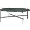 Stolik Kawowy Ts 105 Cm Czarna Podstawa Blat Marmurowy Zielony Gubi